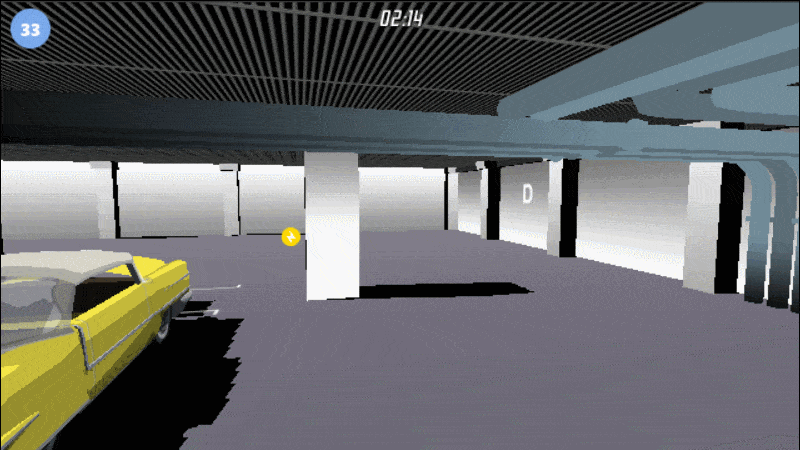 GIF animation of flashing car - in game